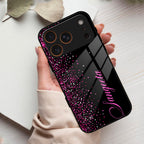 Glitter Customize Glass Case Cover Pink For iPhone 17 Pro Max