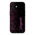 Glitter Customize Glass Case Cover Pink For iPhone 17