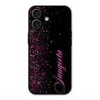 Glitter Customize Glass Case Cover Pink For iPhone 17