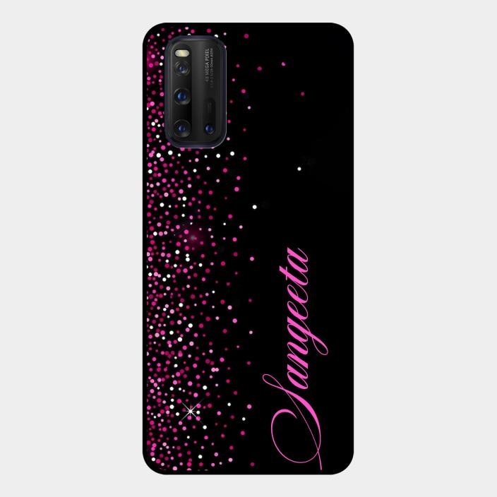 Glitter Customize Glass Case Cover Pink For Iqoo 3 5G