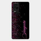 Glitter Customize Glass Case Cover Pink For Iqoo 7 Legend 5G