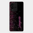 Glitter Customize Glass Case Cover Pink For Iqoo 9T 5G