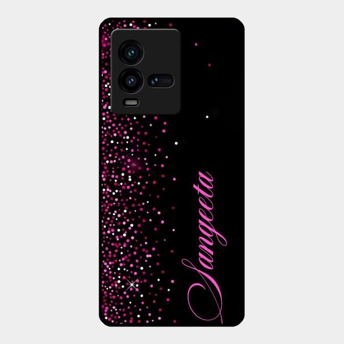 Glitter Customize Glass Case Cover Pink For Iqoo 9T 5G