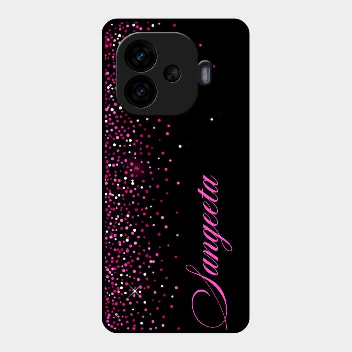 Glitter Customize Glass Case Cover Pink For Iqoo Neo 10R 5G
