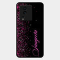 Glitter Customize Glass Case Cover Pink For Iqoo Neo 7 5G