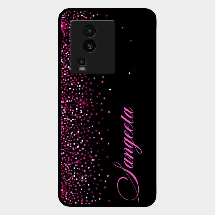 Glitter Customize Glass Case Cover Pink For Iqoo Neo 7 Pro 5G