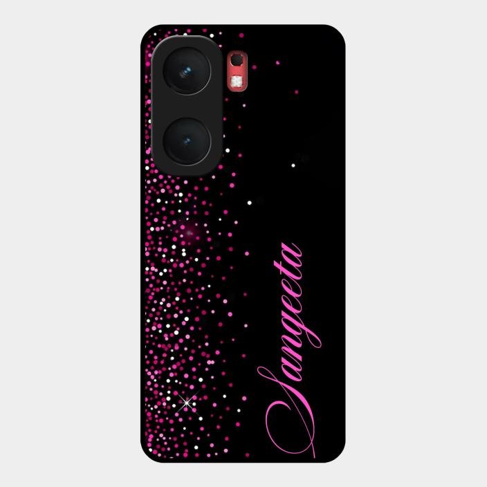 Glitter Customize Glass Case Cover Pink For Iqoo Neo 9 Pro 5G