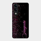 Glitter Customize Glass Case Cover Pink For Iqoo Z10 Lite