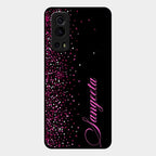 Glitter Customize Glass Case Cover Pink For Iqoo Z3 5G