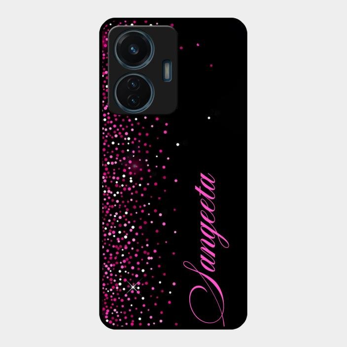 Glitter Customize Glass Case Cover Pink For Iqoo Z6 44W