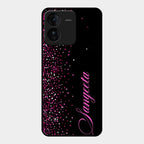Glitter Customize Glass Case Cover Pink For Iqoo Z9 5G