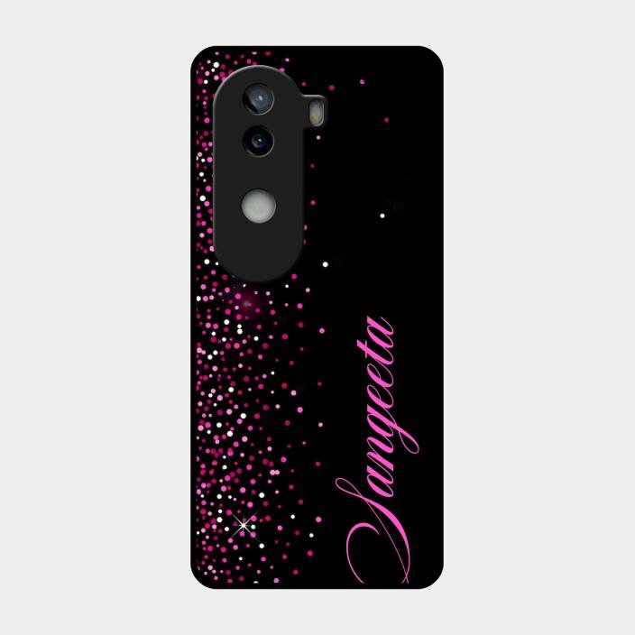 Glitter Customize Glass Case Cover Pink For Iqoo Z9S 5G