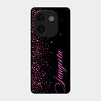 Glitter Customize Glass Case Cover Pink For Iqoo Z9S Pro 5G