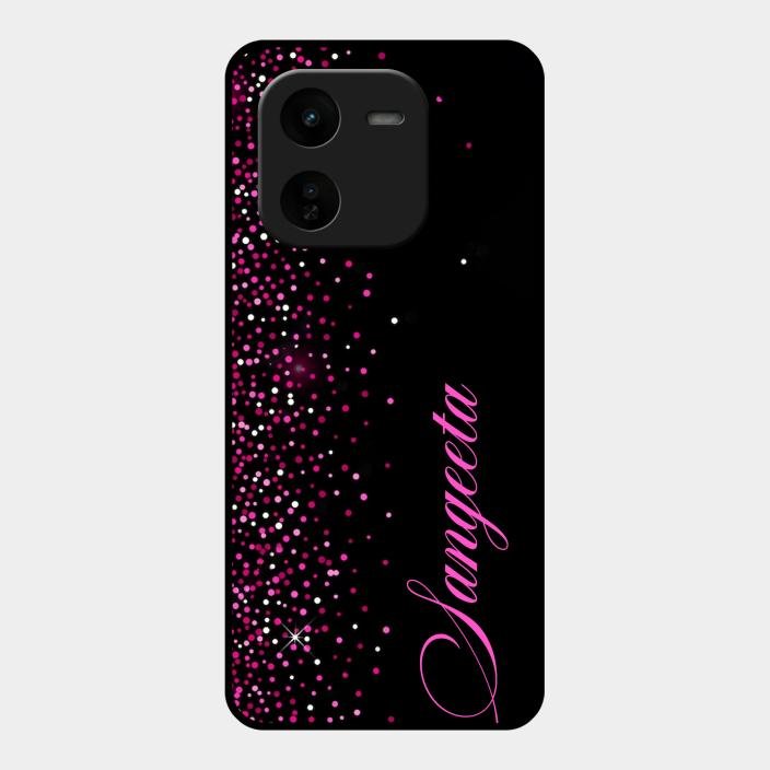 Glitter Customize Glass Case Cover Pink For Iqoo Z9X 5G