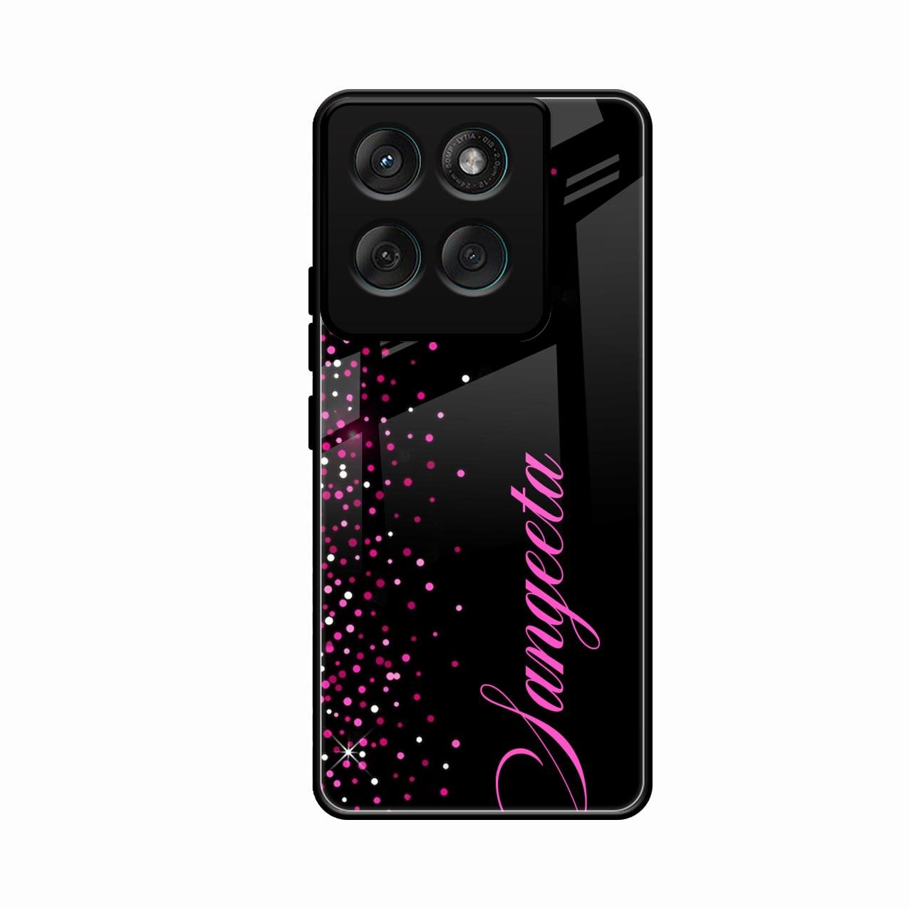 Glitter Customize Glass Case Cover Pink For Motorola Edge 60 5G