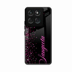 Glitter Customize Glass Case Cover Pink For Motorola Edge 70 5G