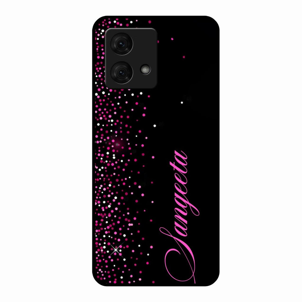 Glitter Customize Glass Case Cover Pink For Motorola g84 5G