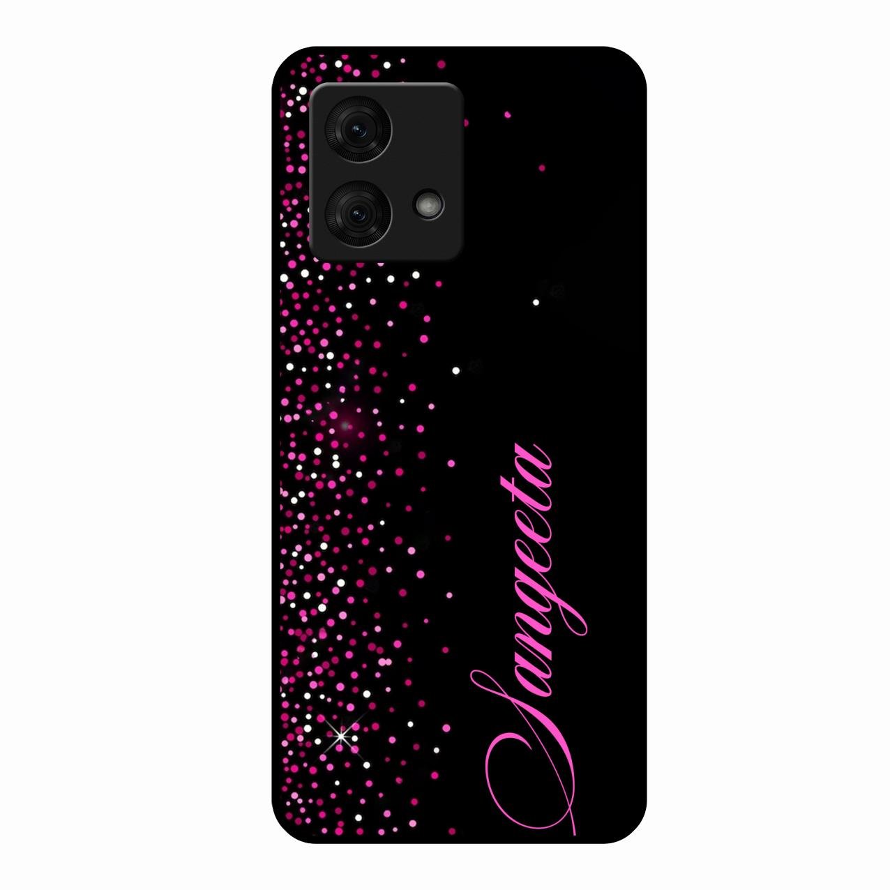 Glitter Customize Glass Case Cover Pink For Motorola g84 5G