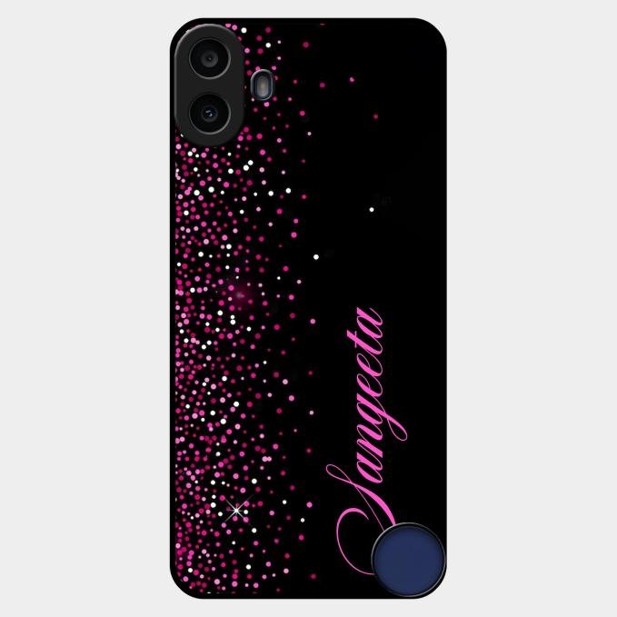 Glitter Customize Glass Case Cover Pink For Nothing Cmf Phone 1