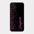 Glitter Customize Glass Case Cover Pink For Nothing Phone 1