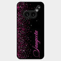 Glitter Customize Glass Case Cover Pink For Nothing Phone 2A Plus