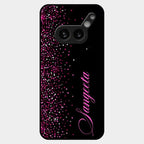 Glitter Customize Glass Case Cover Pink For Nothing Phone 2A Plus