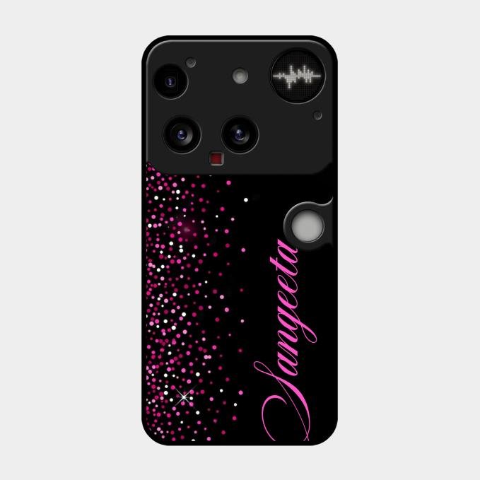 Glitter Customize Glass Case Cover Pink For Nothing Phone 3 5G