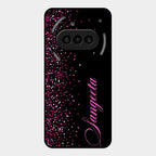 Glitter Customize Glass Case Cover Pink For Nothing Phone 3A 5G