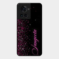 Glitter Customize Glass Case Cover Pink For Oneplus 10R 5G