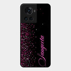 Glitter Customize Glass Case Cover Pink For Oneplus 10R 5G