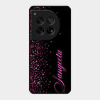 Glitter Customize Glass Case Cover Pink For Oneplus 12 5G