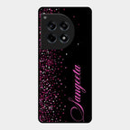Glitter Customize Glass Case Cover Pink For Oneplus 12R 5G