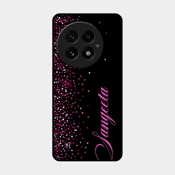 Glitter Customize Glass Case Cover Pink For Oneplus 13 5G