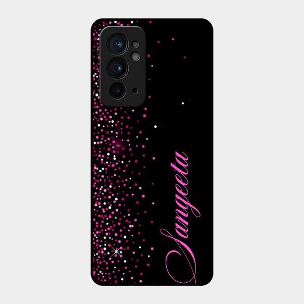 Glitter Customize Glass Case Cover Pink For Oneplus 9Rt 5G