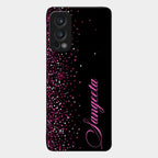 Glitter Customize Glass Case Cover Pink For Oneplus Nord 2 5G
