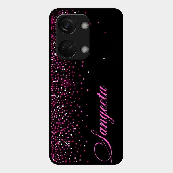 Glitter Customize Glass Case Cover Pink For Oneplus Nord 3 5G