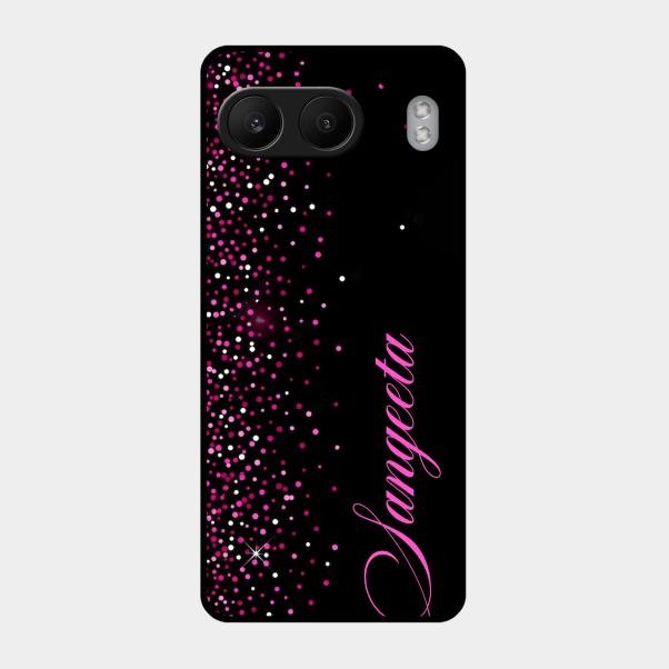 Glitter Customize Glass Case Cover Pink For Oneplus Nord 4 5G