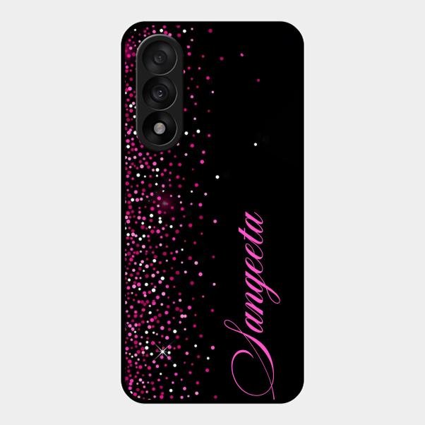 Glitter Customize Glass Case Cover Pink For Oneplus Nord 5 5G