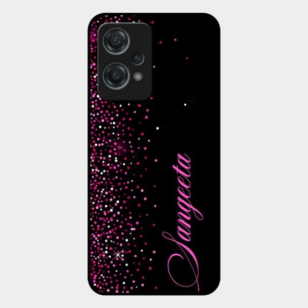 Glitter Customize Glass Case Cover Pink For Oneplus Nord Ce 2 Lite 5G
