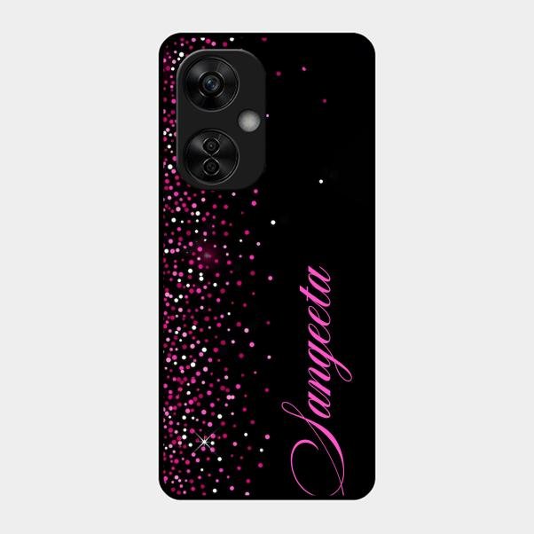 Glitter Customize Glass Case Cover Pink For Oneplus Nord Ce 3 Lite 5G