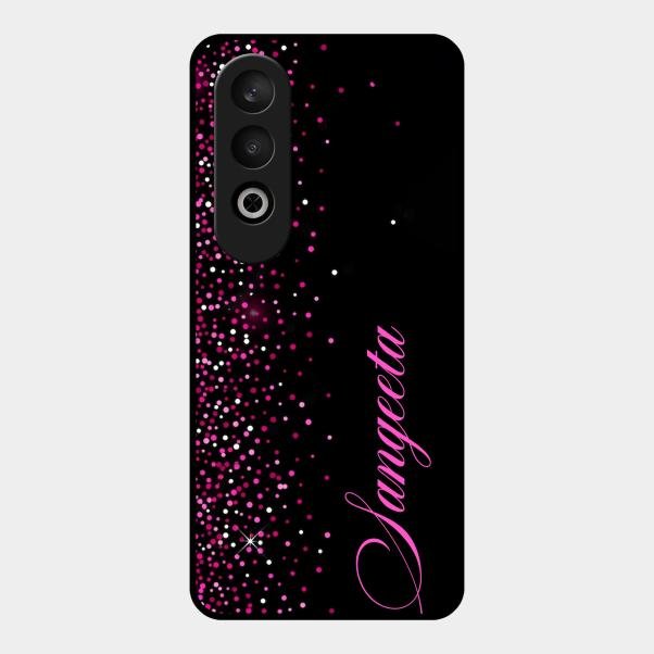 Glitter Customize Glass Case Cover Pink For Oneplus Nord Ce 4 5G