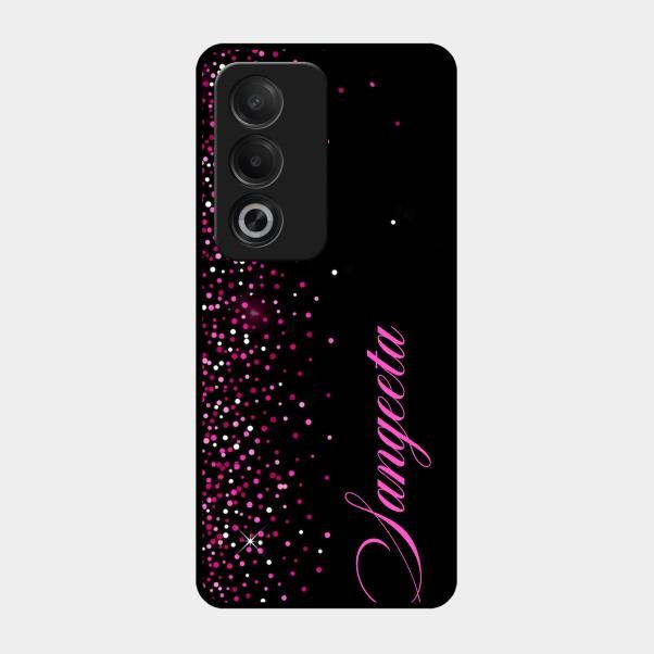 Glitter Customize Glass Case Cover Pink For Oppo A3 Pro 5G