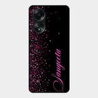Glitter Customize Glass Case Cover Pink For Oppo A58