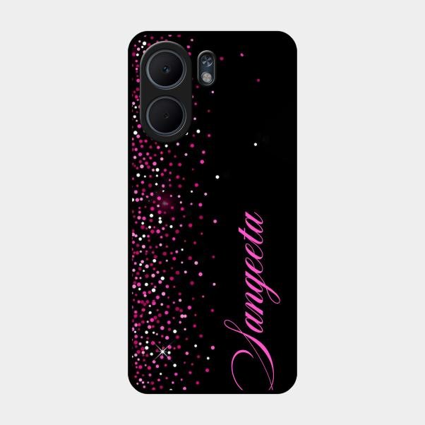 Glitter Customize Glass Case Cover Pink For Oppo A5X 5G