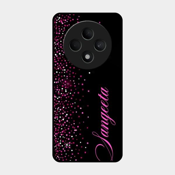 Glitter Customize Glass Case Cover Pink For Oppo F27 5G
