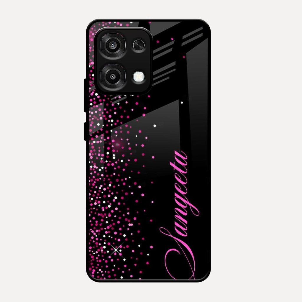 Glitter Customize Glass Case Cover Pink For Oppo F31 5G