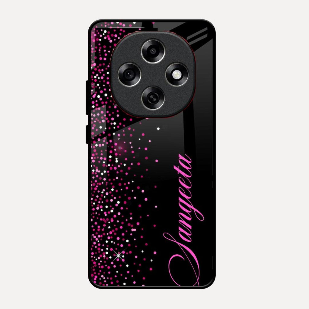 Glitter Customize Glass Case Cover Pink For Oppo F31 Pro 5G