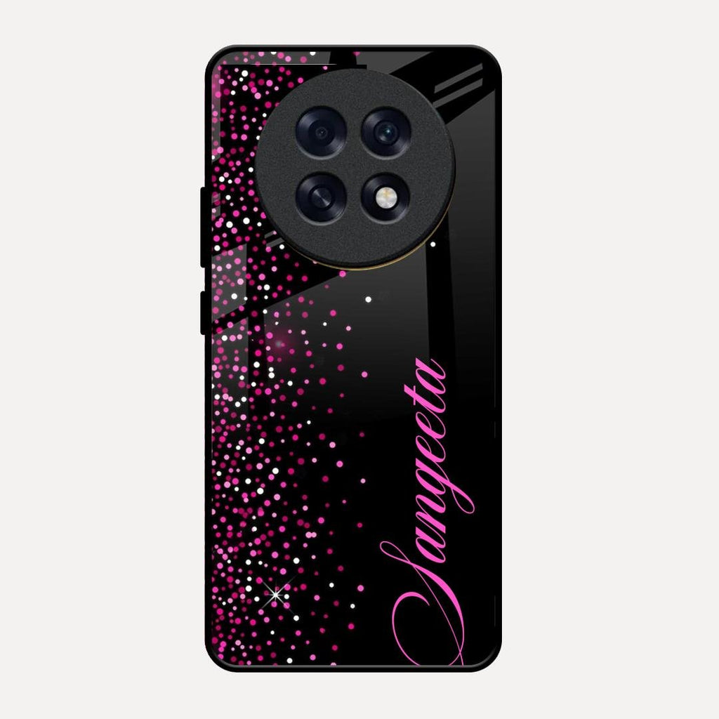 Glitter Customize Glass Case Cover Pink For Oppo F31 Pro Plus 5G