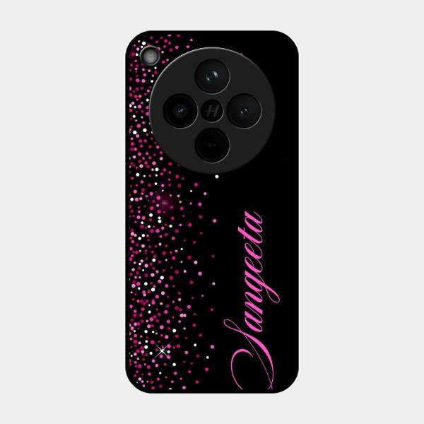 Glitter Customize Glass Case Cover Pink For Oppo Find X8 5G