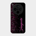 Glitter Customize Glass Case Cover Pink For Oppo Find X8 5G